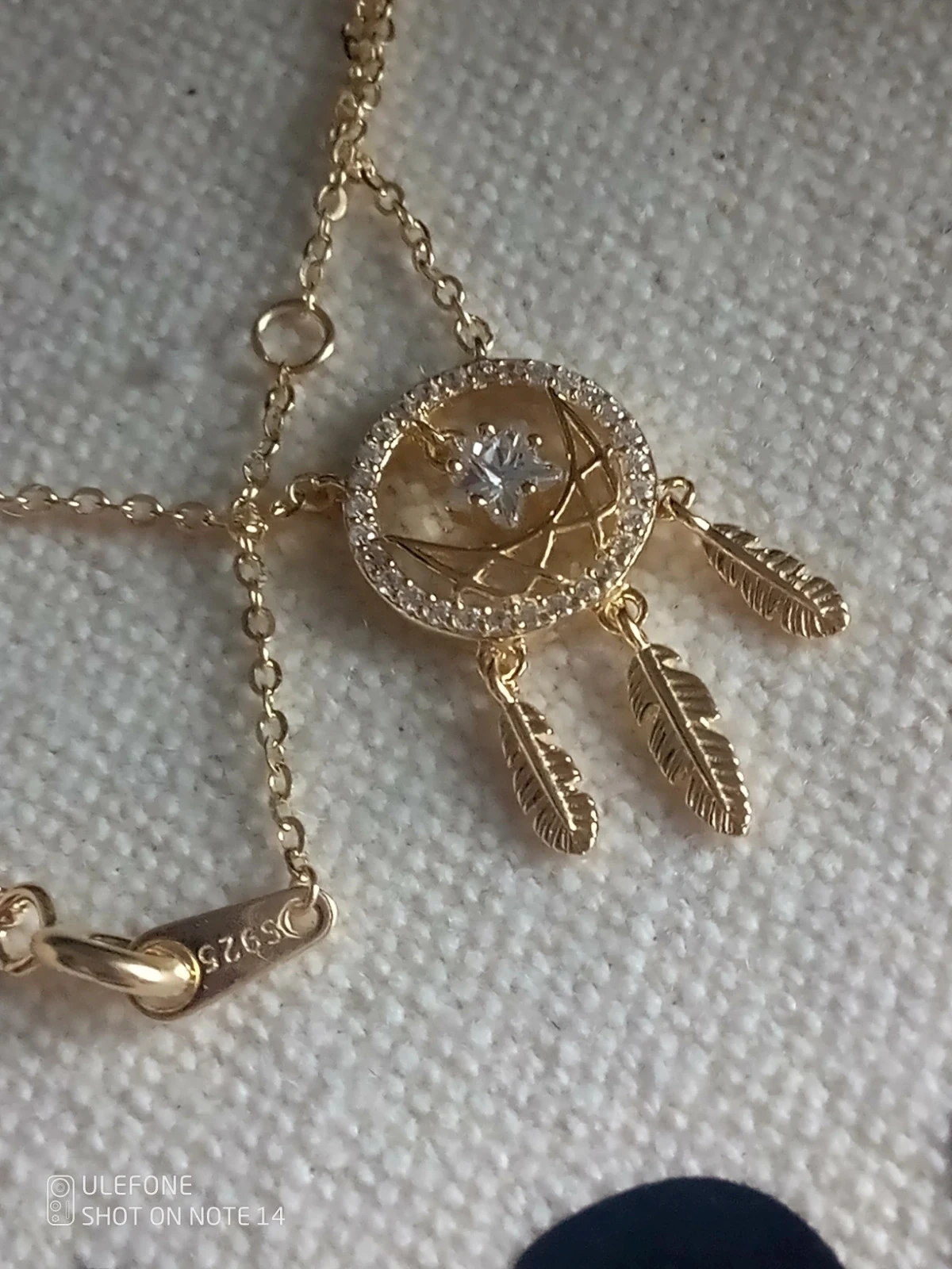Collier bohème attrape rêve plaqué or – photo 3